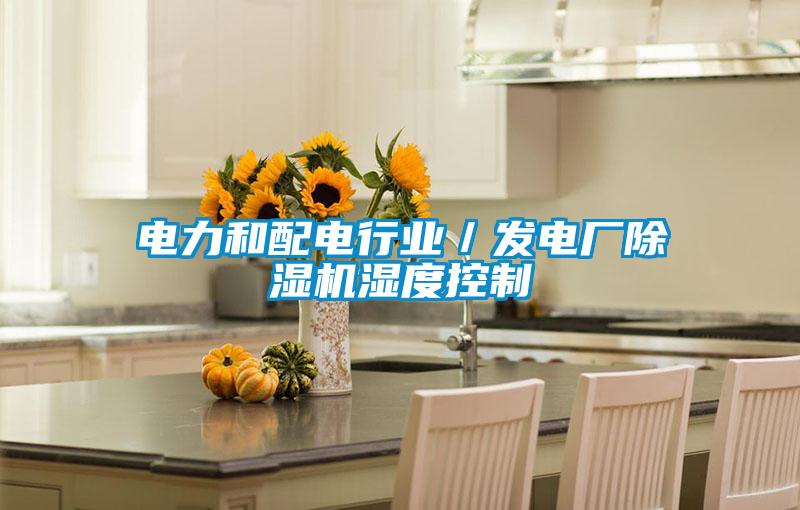 電力和配電行業(yè)/發(fā)電廠除濕機濕度控制