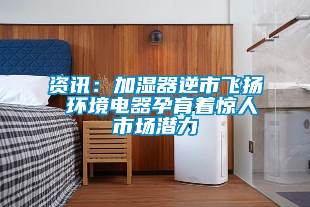資訊:加濕器逆市飛揚 環(huán)境電器孕育著驚人市場潛力