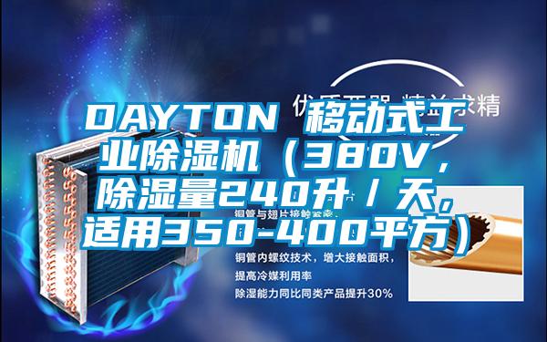 DAYTON 移動式工業(yè)除濕機(380V,除濕量240升/天,適用350-400平方)