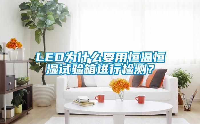 LED為什么要用恒溫恒濕試驗箱進行檢測?